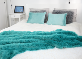 Decorative faux fur bedspread LAGUNA KALA