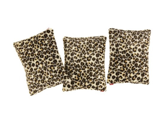 Decorative faux fur pillow OCELOT